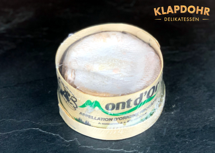 Französischer Delikatessen Käse Mont d'Or AOP Feinkost Käse Laden